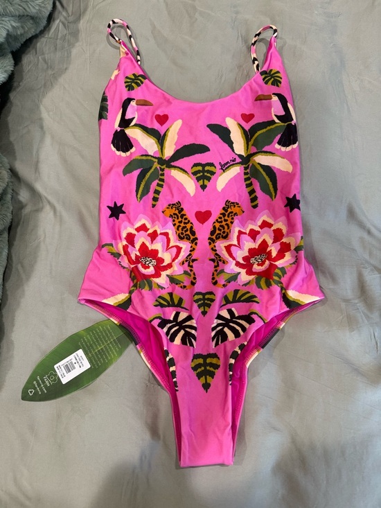 FARM Rio Other - FARM Rio Pink Tropical Floral One-Piece Swimsuit